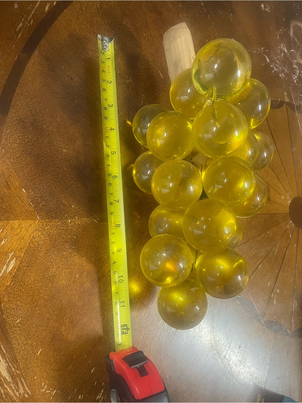Yellow lucite Decorative Grape Cluster Party Accent
